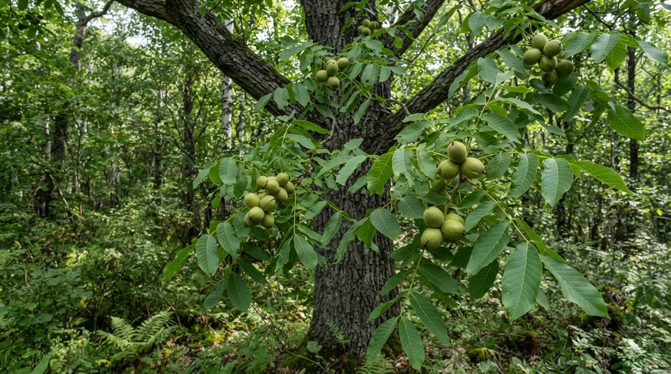 Маньчжурский орех с плодами