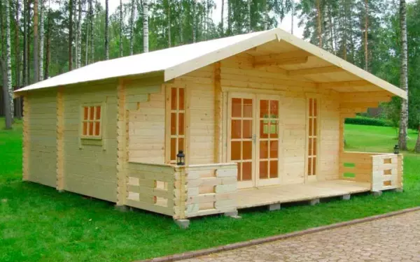 Дом из доски 50х150 плашмя