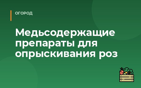 Медьсодержащие препараты для опрыскивания роз