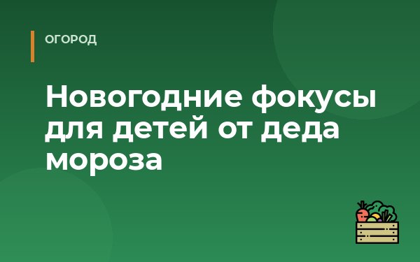 Новогодние фокусы для детей от деда мороза