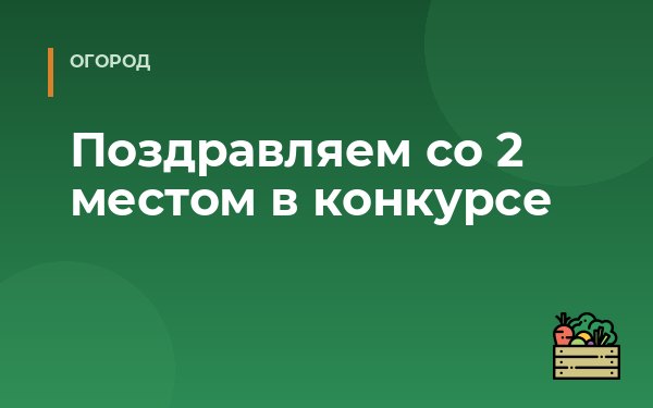 Поздравляем со 2 местом в конкурсе