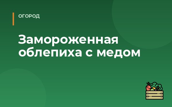 Замороженная облепиха с медом