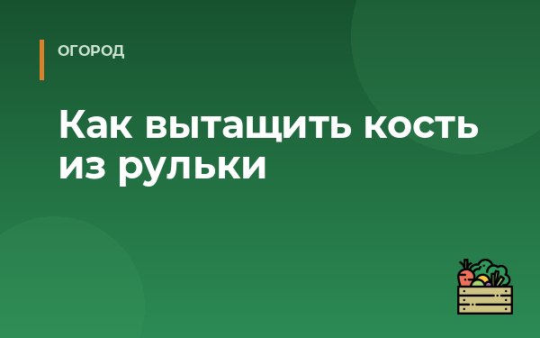 Как вытащить кость из рульки