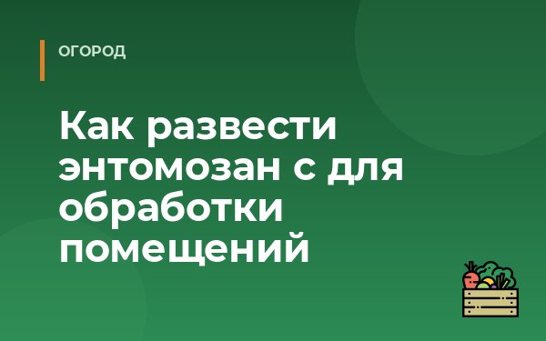 Как развести энтомозан с для обработки помещений