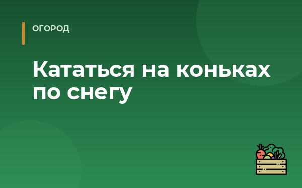 Кататься на коньках по снегу