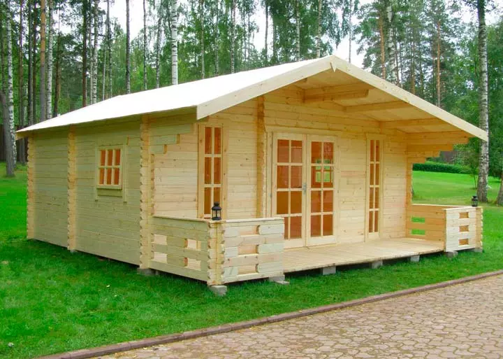 Дом из доски 50х150 плашмя