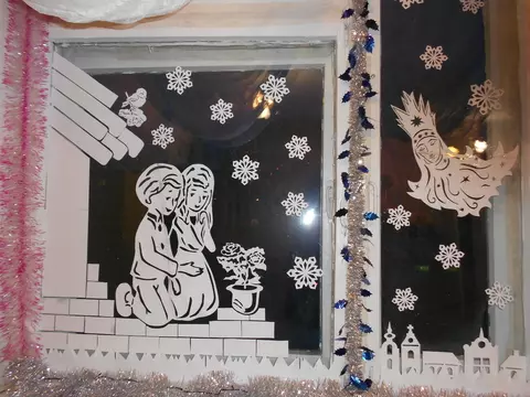 Украшение окон к новому году снежная королева — изображение 19